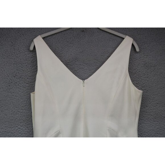 Bloomingdales Ivory A-Line Sleeveless Dress-Size 10/Petite-Lined - Picture 12 of 13